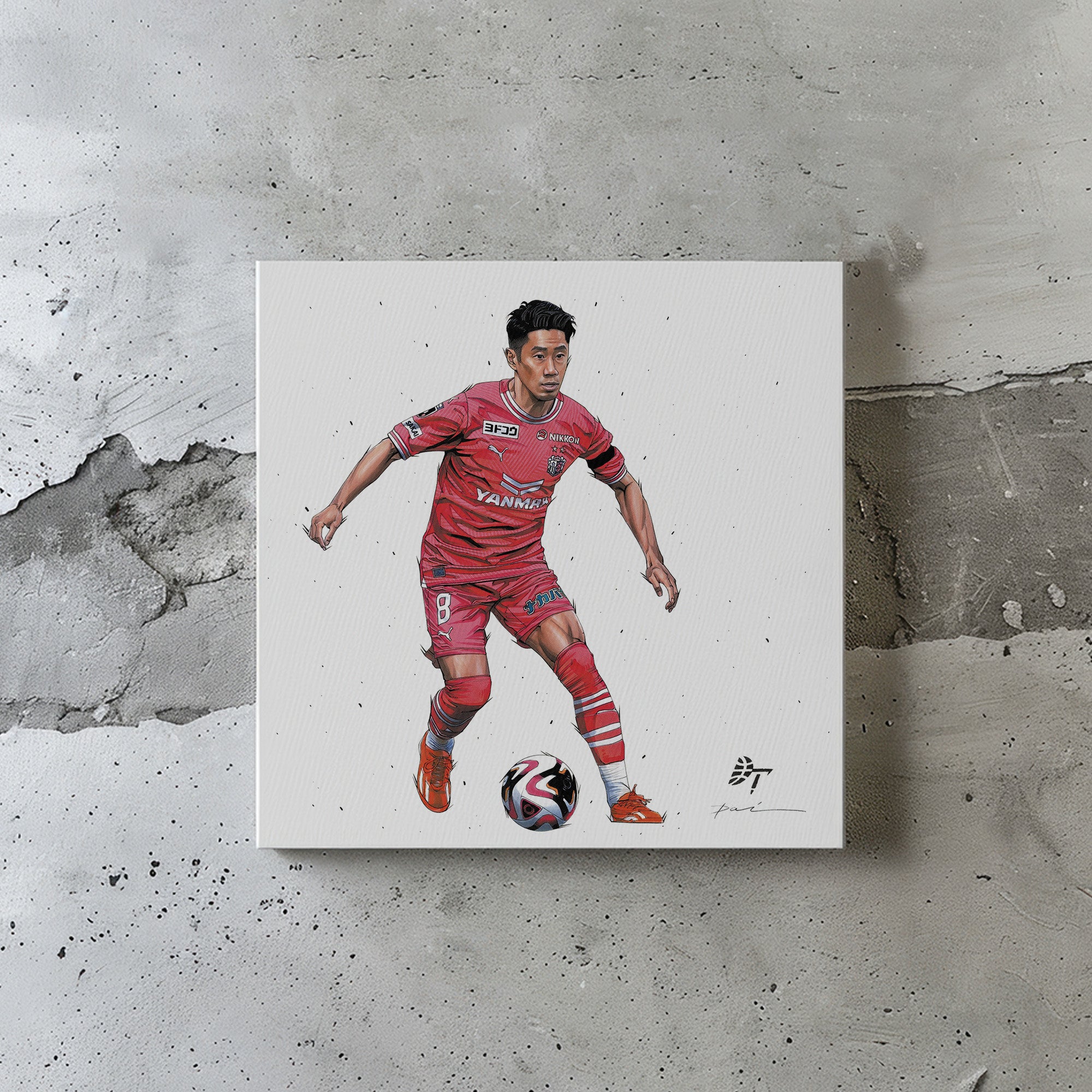 香川真司　アート　パネル　52cm 大サイズ　キータタット　シティケット CanvasPanel **香川真司｜Shinji Kagawa – BALANCE. FOOTBALL. CLUB.
